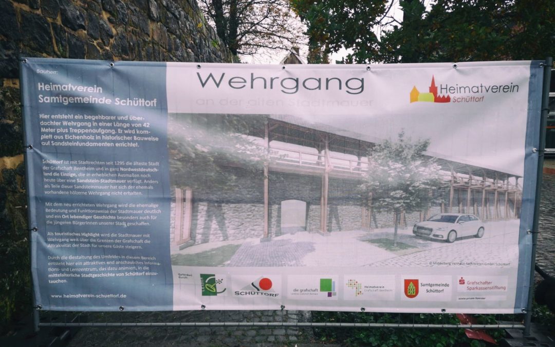 Historischer Wehrgang – der Bau hat begonnen